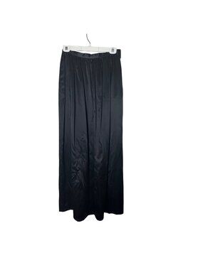 Vintage Anne Crimmins UMI Black Silk Maxi Skirt Size 10 Minimalist Goth Evening